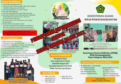 Penerimaan Pendaftaran Peserta Didik Baru Tahun Pelajaran 2022/2023